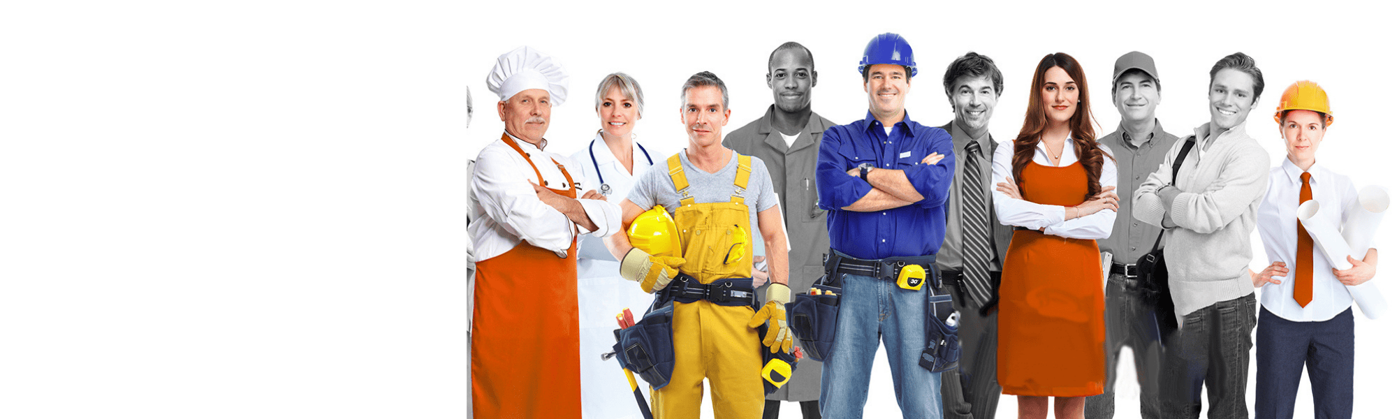 group of various workers