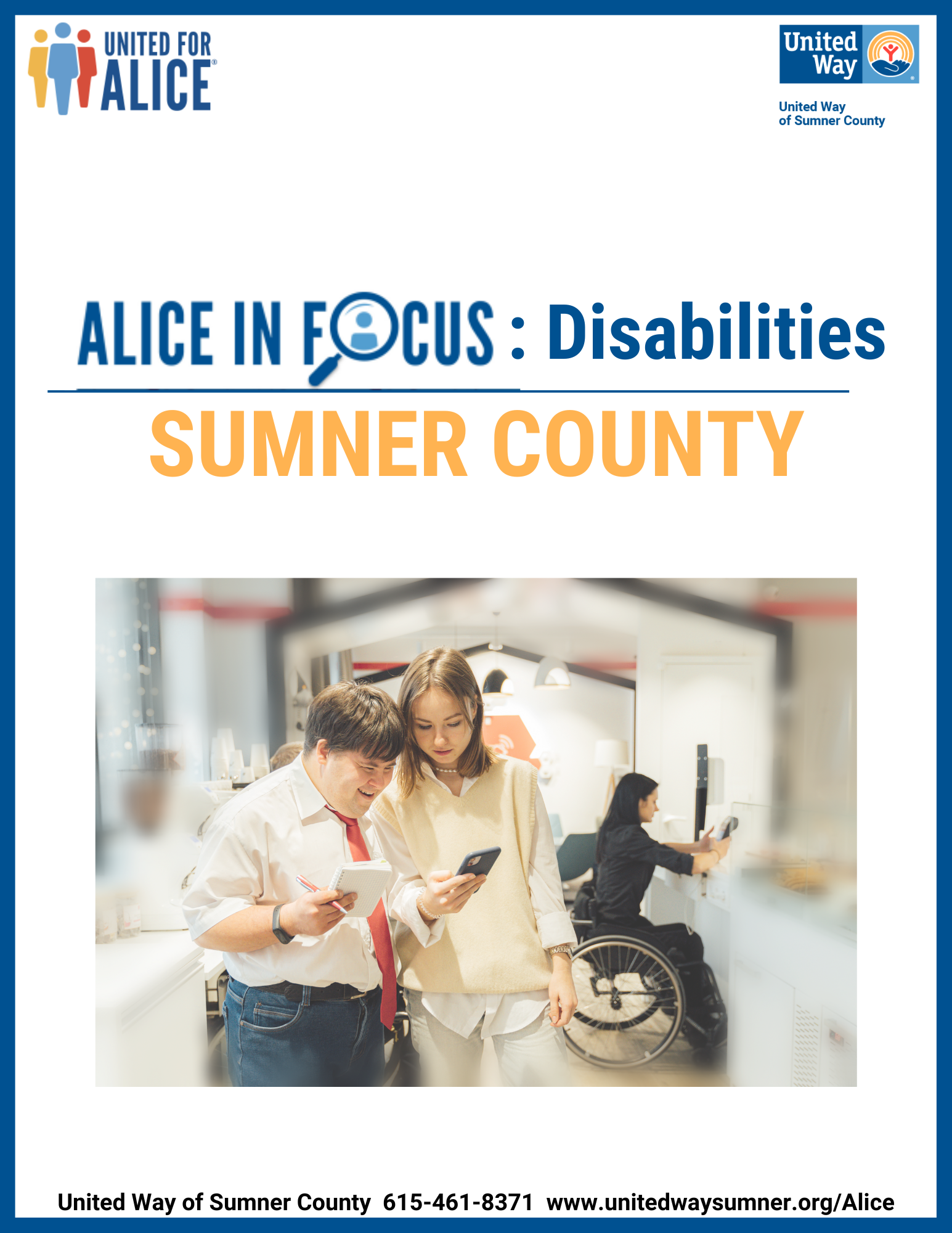ALICE in Focus Disabilities Sumner County Summary Report cover