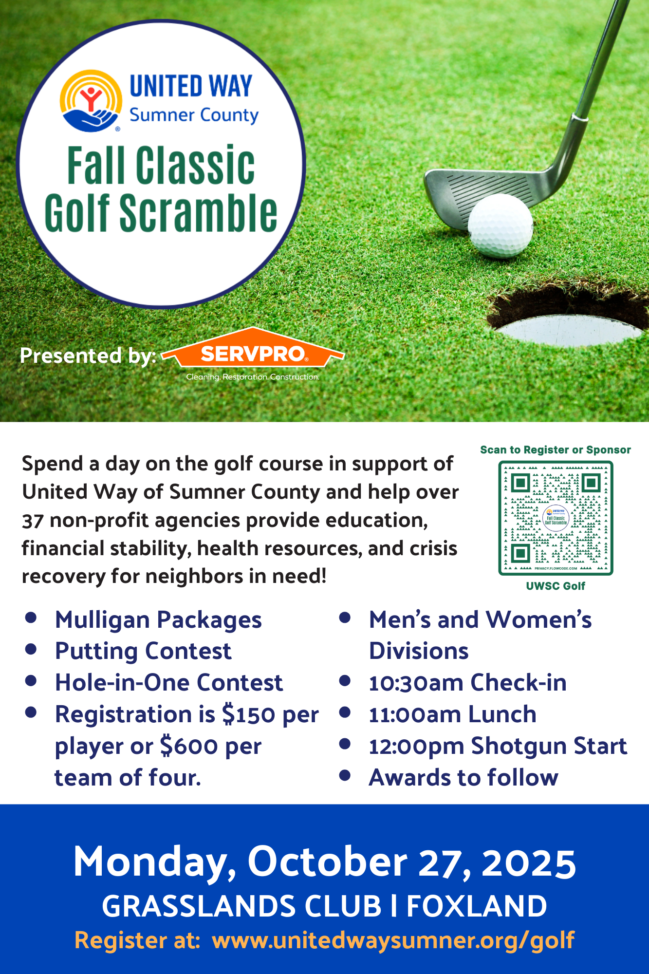 2025 UWSC Fall Classic Golf Postcard with Eagle sponsor listed