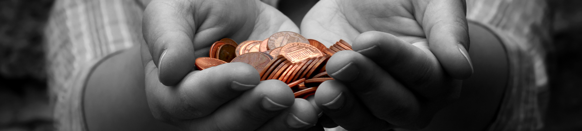 a handful of pennies