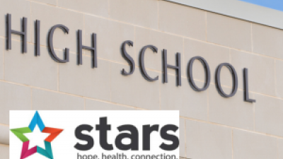 photo of High School sign with STARS logo