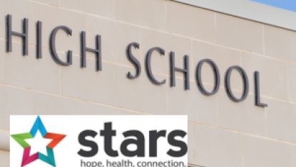 photo of High School sign with STARS logo