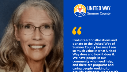 Judy Jones quote regarding volunteering at UWSC