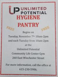 Unlimited Potential Hygiene Pantry