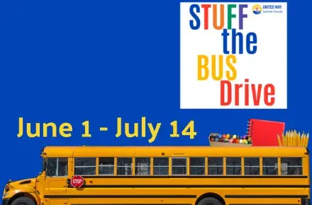 bus with school supplies